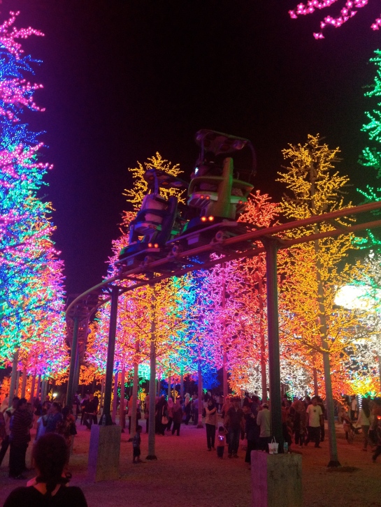 no, not Christmas lights, these are a permanent fixture at I-City!